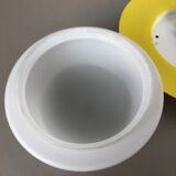 Metal opaline glass wall light, yellow, Italy, 1960s