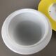 Metal opaline glass wall light, yellow, Italy, 1960s