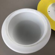 Metal opaline glass wall light, yellow, Italy, 1960s