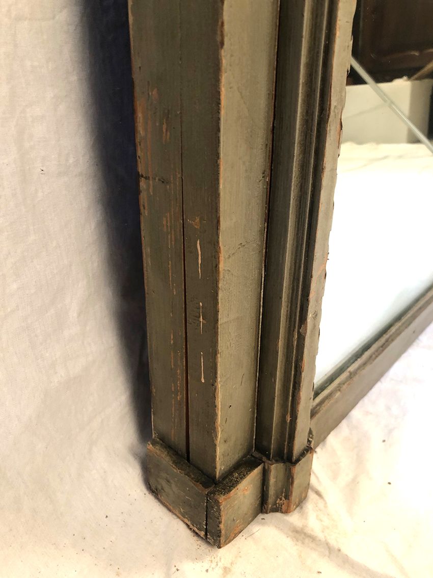 Louis XVI style trumeau in 19th century lacquered wood 196x172cm