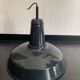 Vintage 1940s pendant lamp with marine enamel bowl - 47 x 40 cm