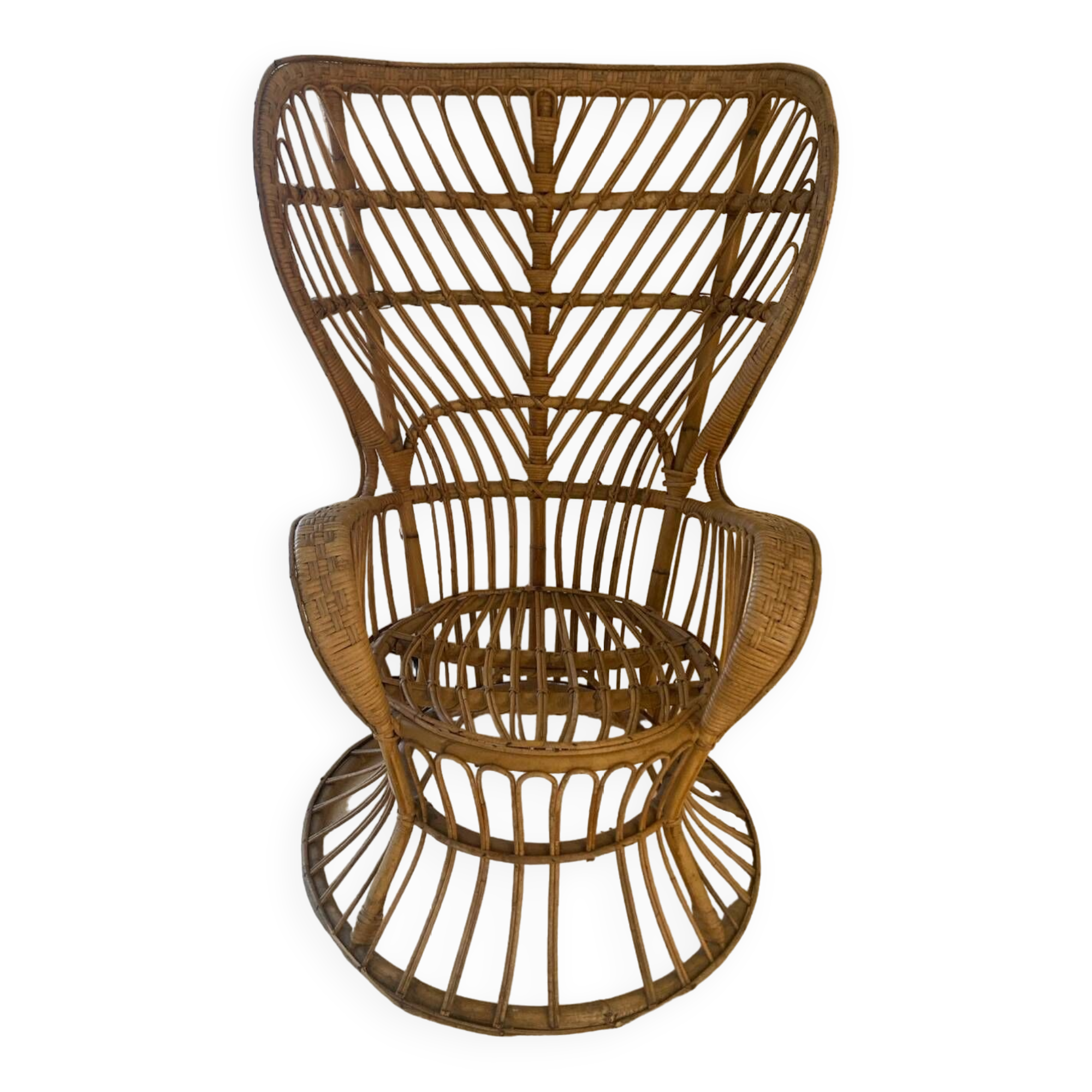 Chaise paon en osier Gio Ponti