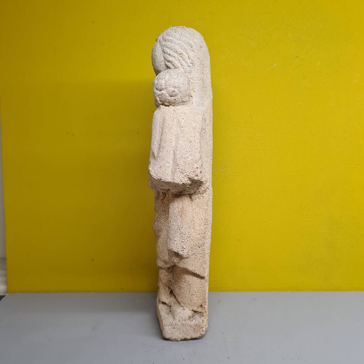 Sandstone Statue Of Madonna And Child, Circa 1930