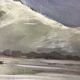 Painting on canvas snowy Northern landscape signed
