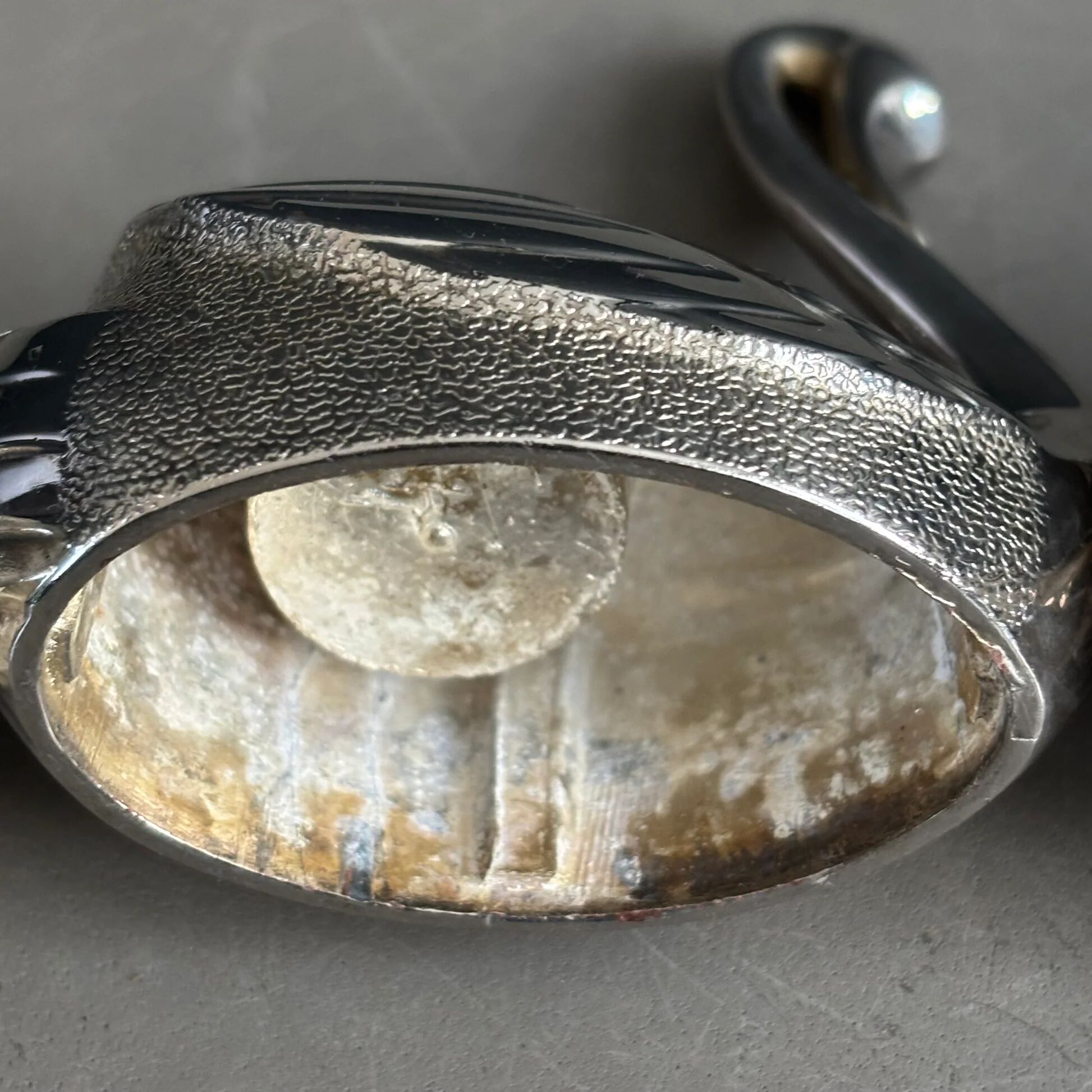 Set of 6 silver-plated swan candle holders