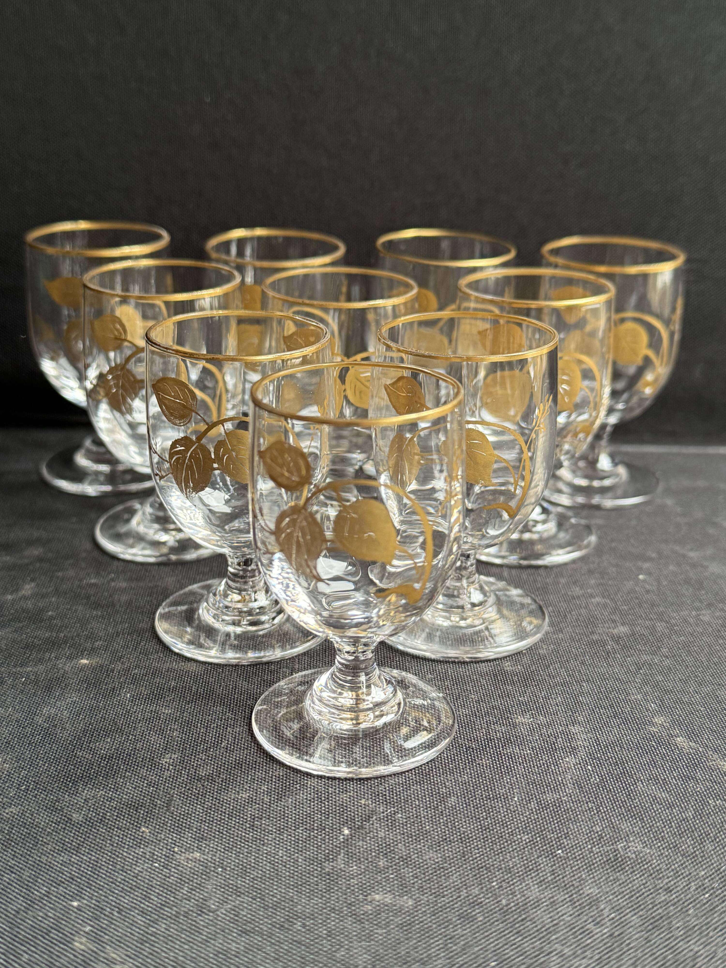 Golden liqueur service - Baccarat