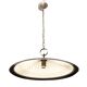 Italian Black and White Light Pendant in Murano Glass