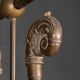 Antique 19thc victorian pair of brass coat stands c.1890