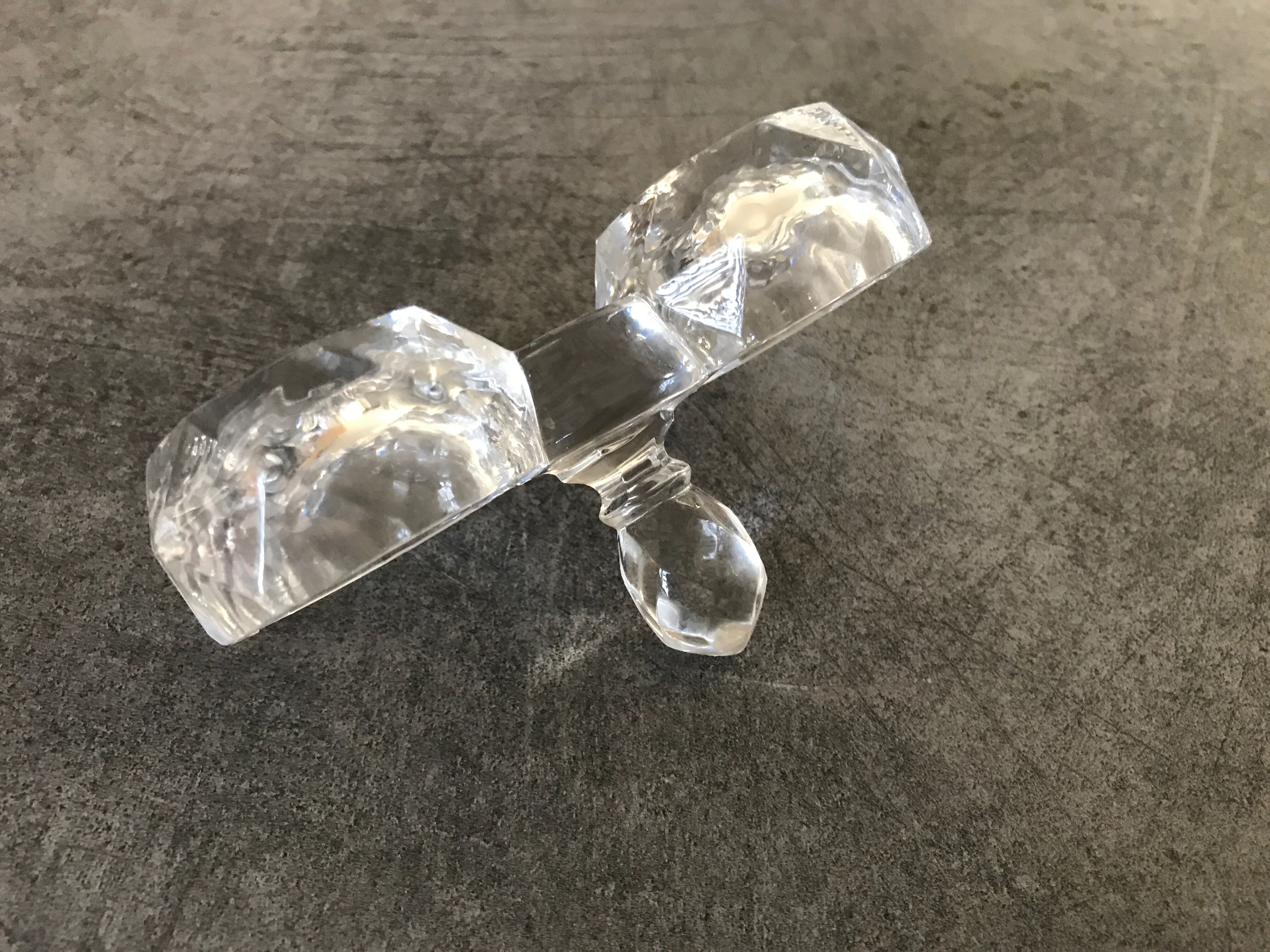 Saleron of table in crystal of saint louis star decoration