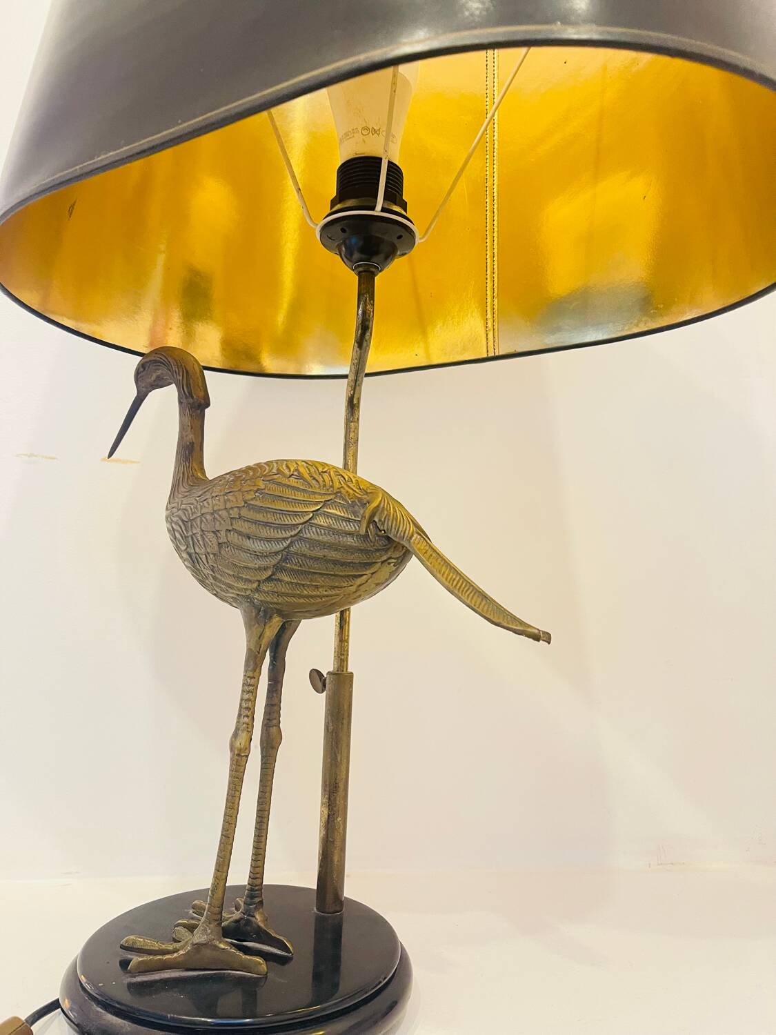 Heron lamp in brass – Maison Le Dauphin, circa 1970