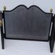 Wrought iron wire fenced fire with brass pine cone
