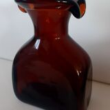 Blown glass amber vase