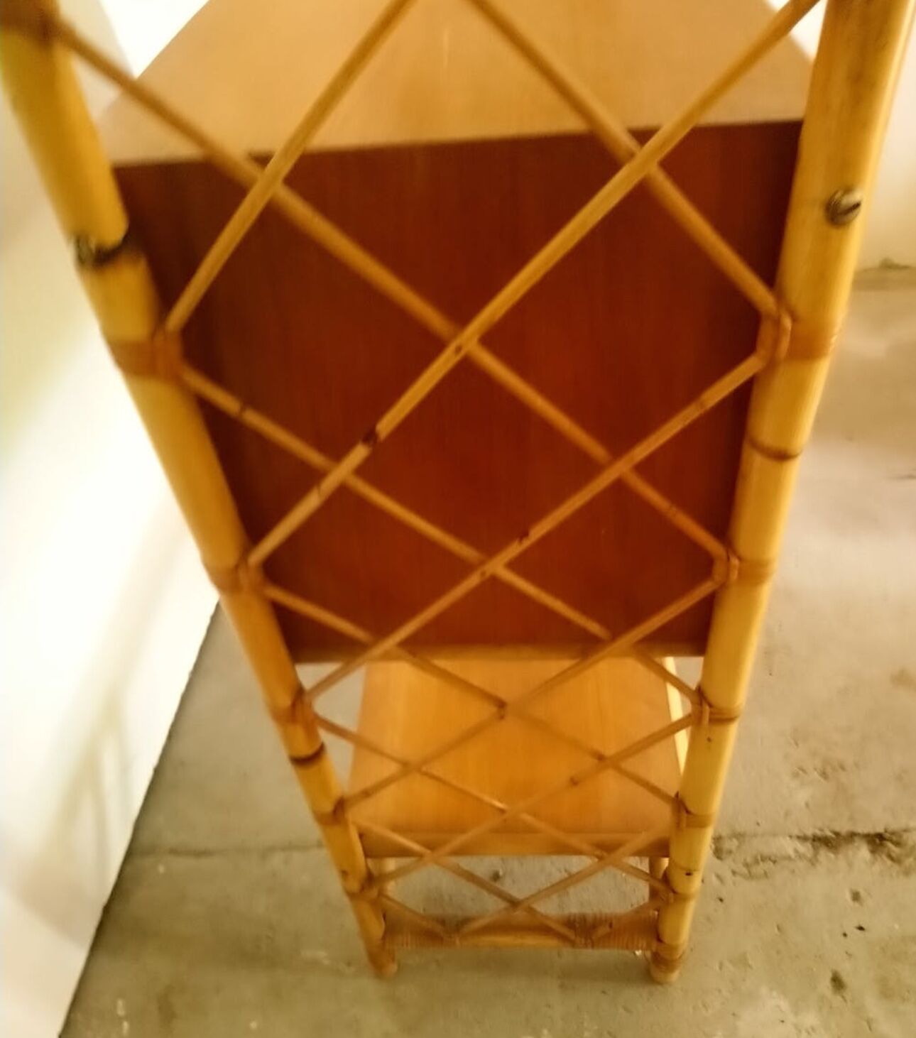 Vintage rattan library