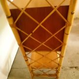 Vintage rattan library
