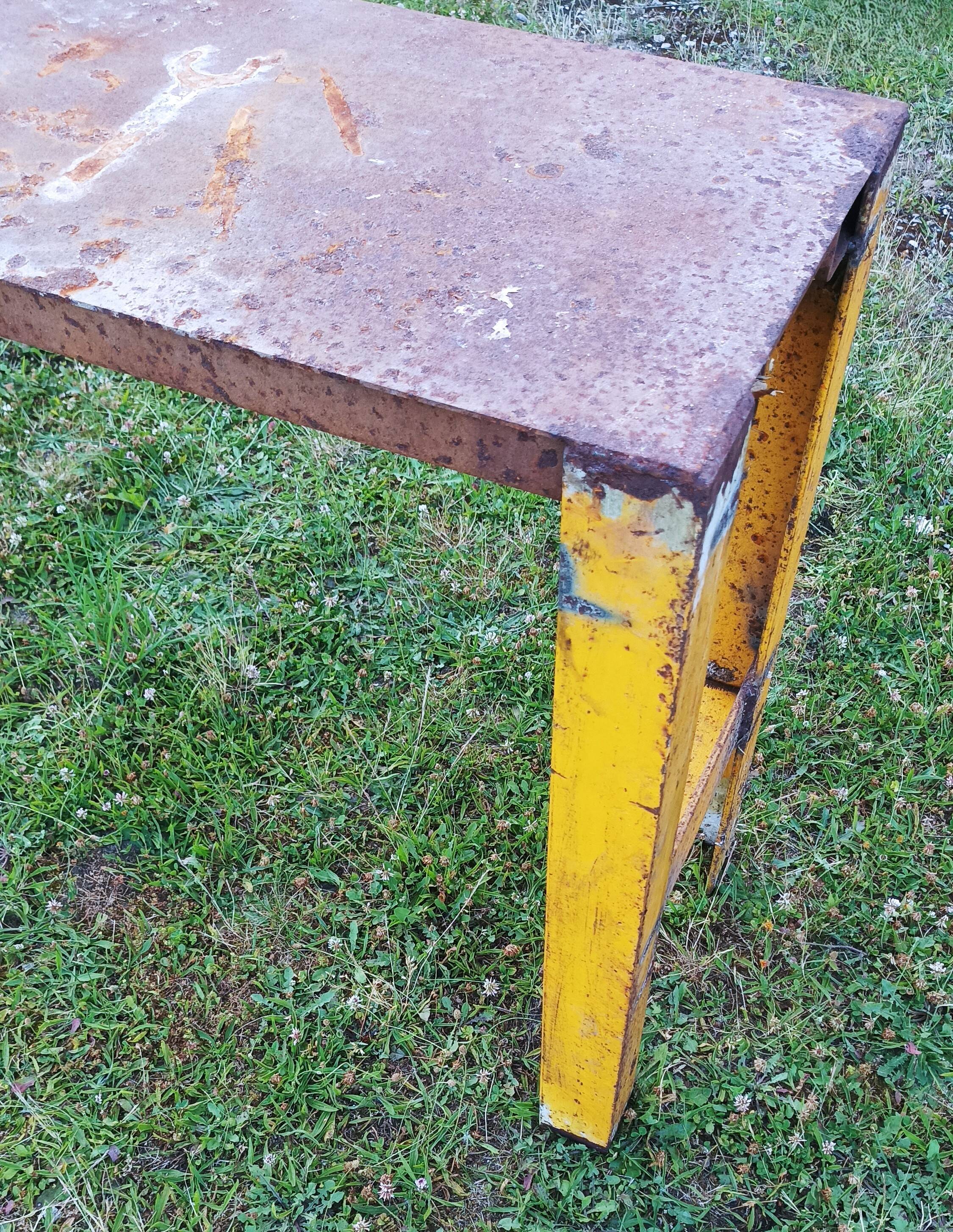 Industrial metal workbench