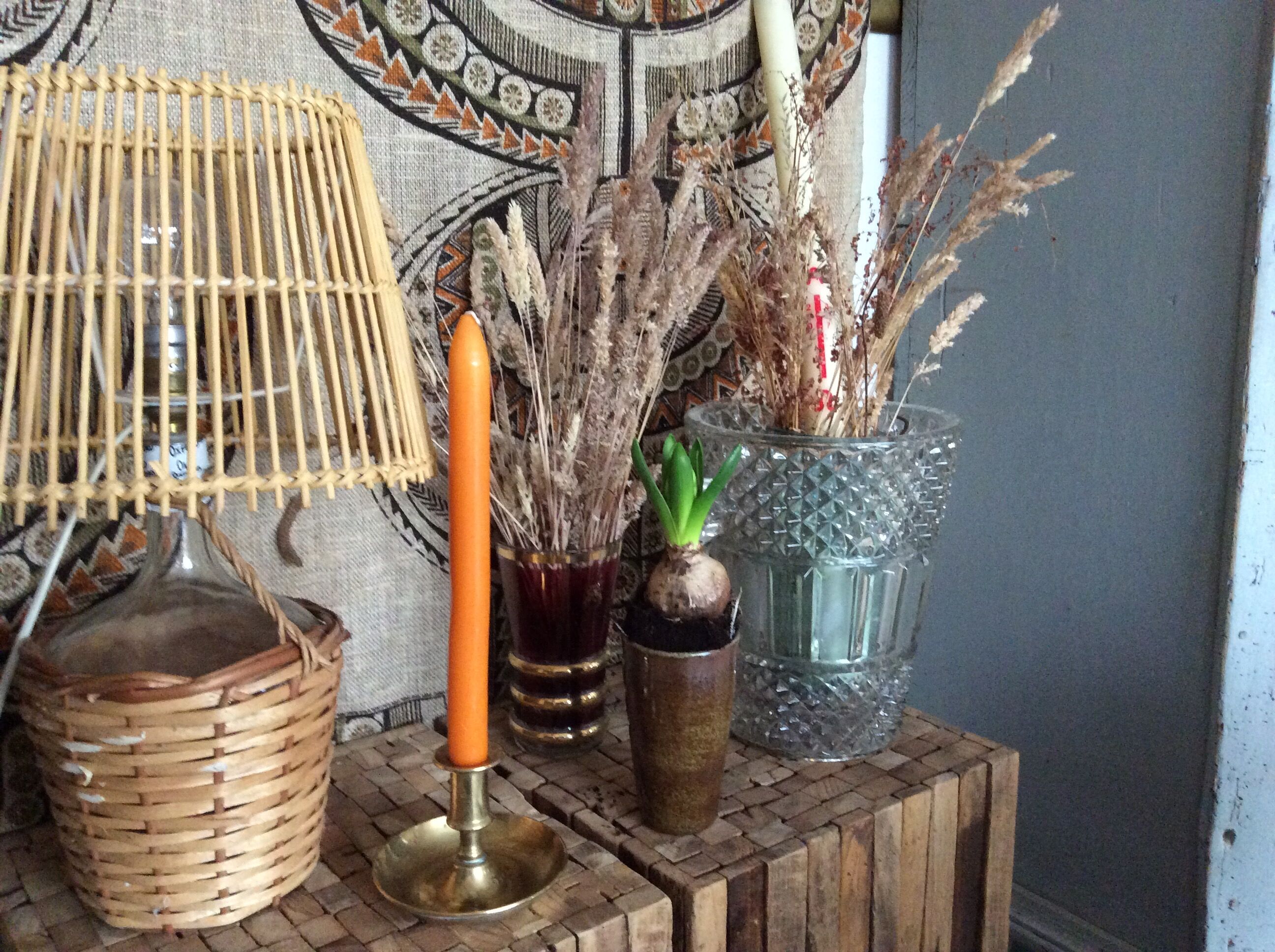 Copper candle holder
