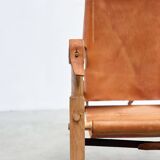 Cognac leather Safari chair