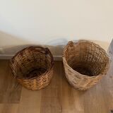 Pop-up Christmas 2022 - Vintage round basket / old basket in Dame-Jeanne