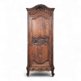 Bonnetière normande sculptée en chêne massif