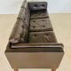 Vintage Danish Erik Jørgensen brown leather 3 seater sofa