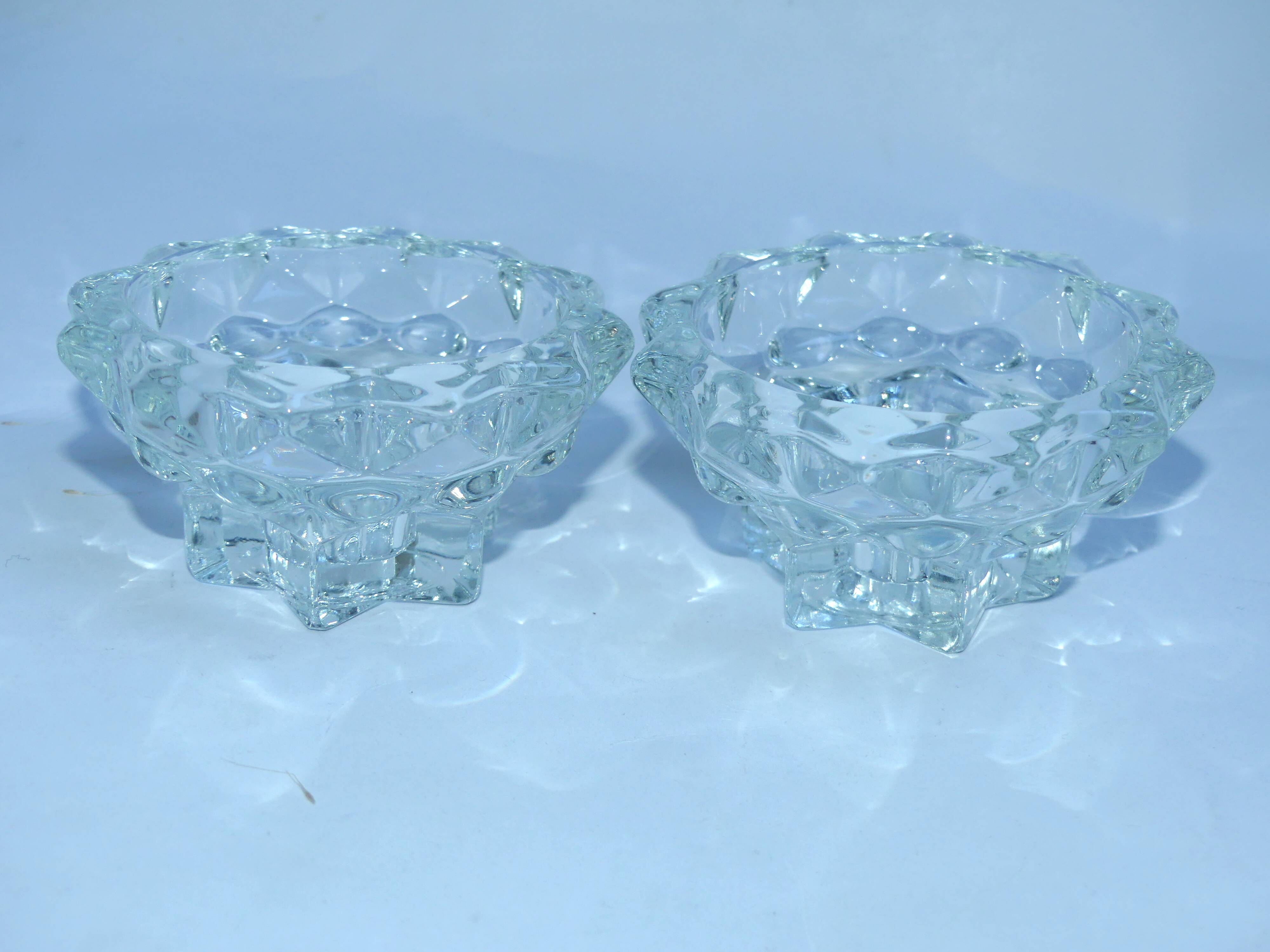 Reims glass candle holders