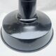 Industrial pendant light in black and white enamelled sheet metal factory bowl