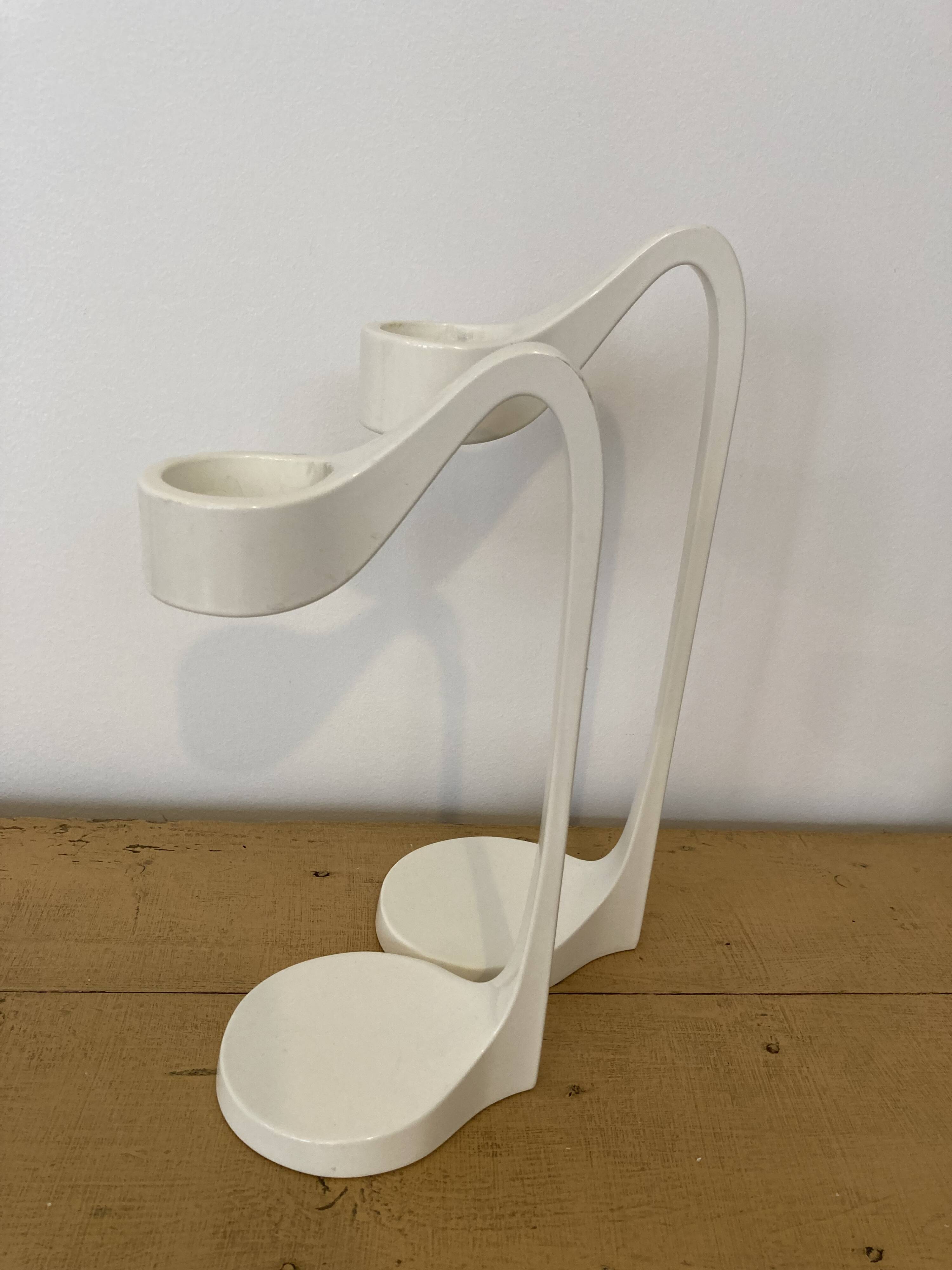 Pair of vintage Ikea Monika Mulder designer candlesticks