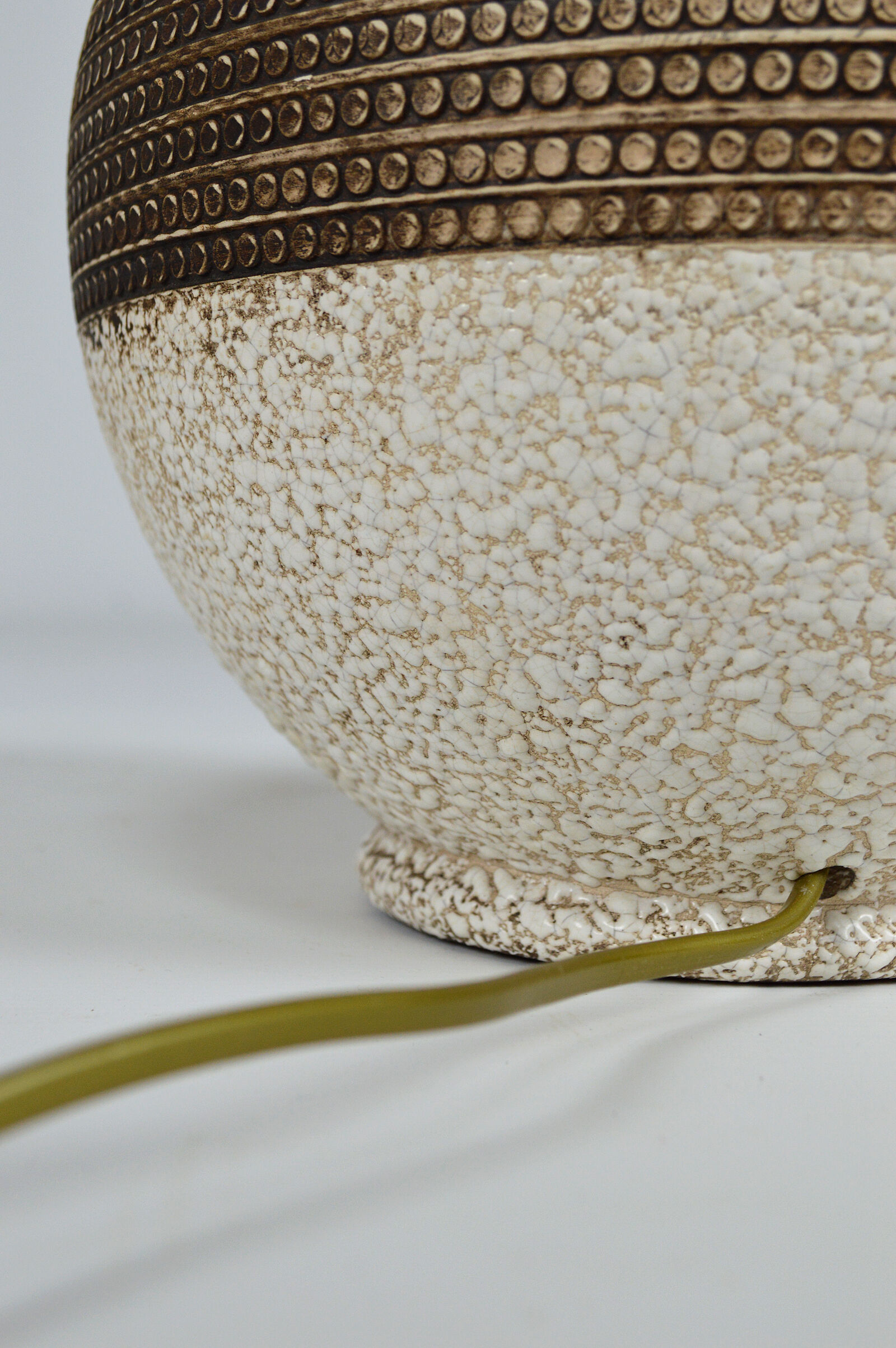 Round art deco ceramic lamp besnard style