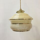 Art Deco hanging yellow-beige and golden edé