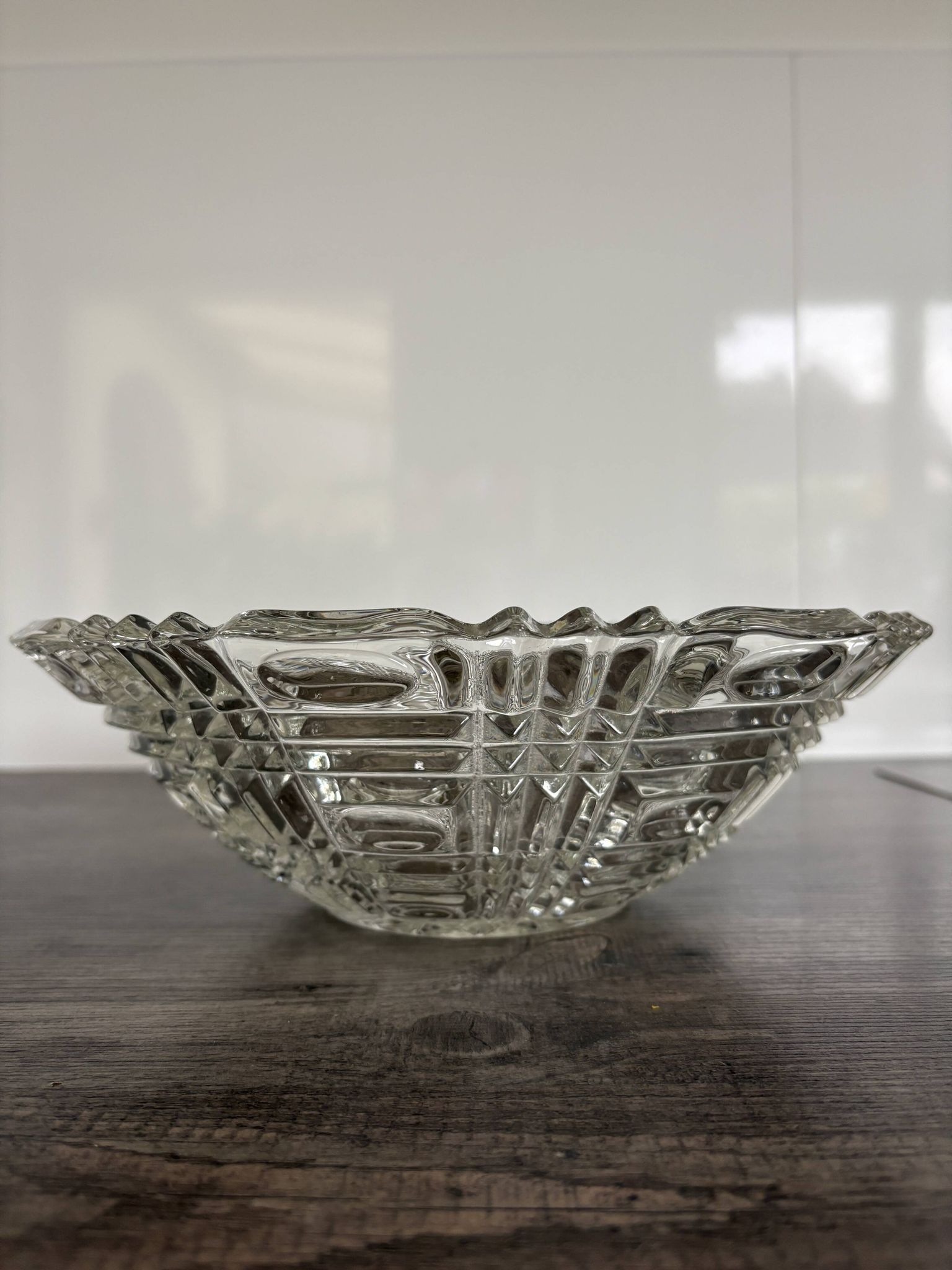 Vintage pressed glass fruit bowl