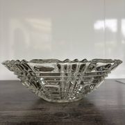 Vintage pressed glass fruit bowl