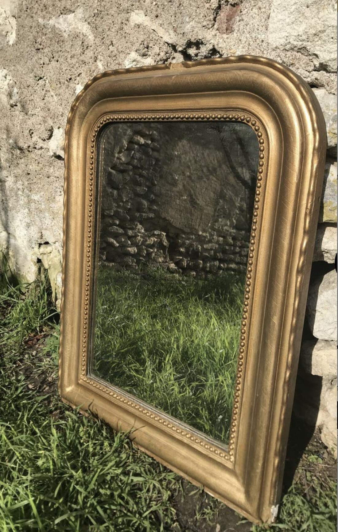 Miroir ancien doré 63x49cm