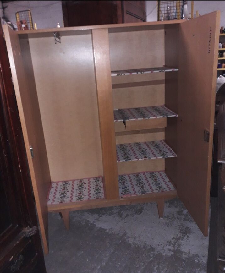 Armoire vintage 2 portes osier