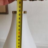 Large opaline and brass table lamp from the 60s