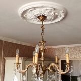 Louis XV Style chandelier with 5 branches and Crystal grapevines