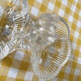 Salière double verre moulé transparent