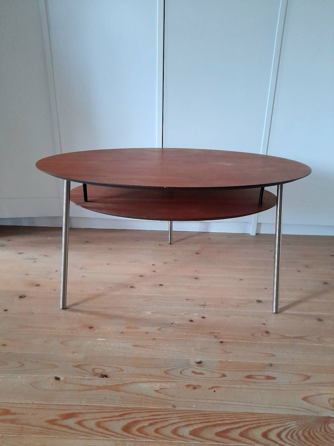 Beautiful Danish oval tripod coffee table