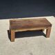 Petit banc en teck ancien rectangulaire quadripode d'Indonésie H20 L45