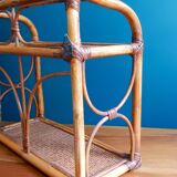 Rattan wall shelf