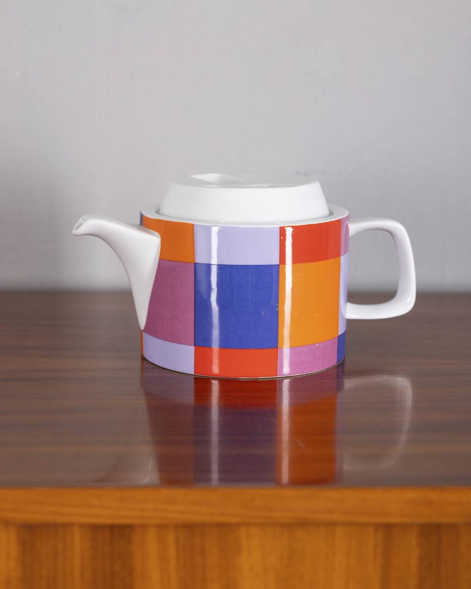 Vintage 1970s Ceramic Teapot by Ceramiche Pozzi, Compact Series