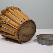 Bamboo cache pot/jardinère French 1950-1960
