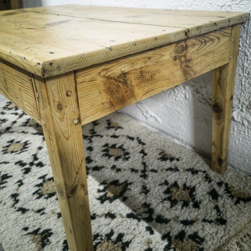 Table basse bois ancien