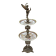 Antique Art Nouveau display stand in bronze and porcelain