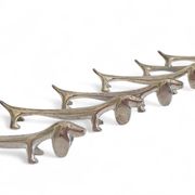 Vintage Knife Rests, Set of Six Silver Plated Dachshund Dogs, Italy, 20th-C