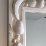 Unique decorative plaster mirror with fruit decorations