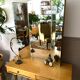 Dressing table in a vintage mirror triptych
