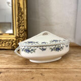 Small soup pot in faience of Sarreguemines