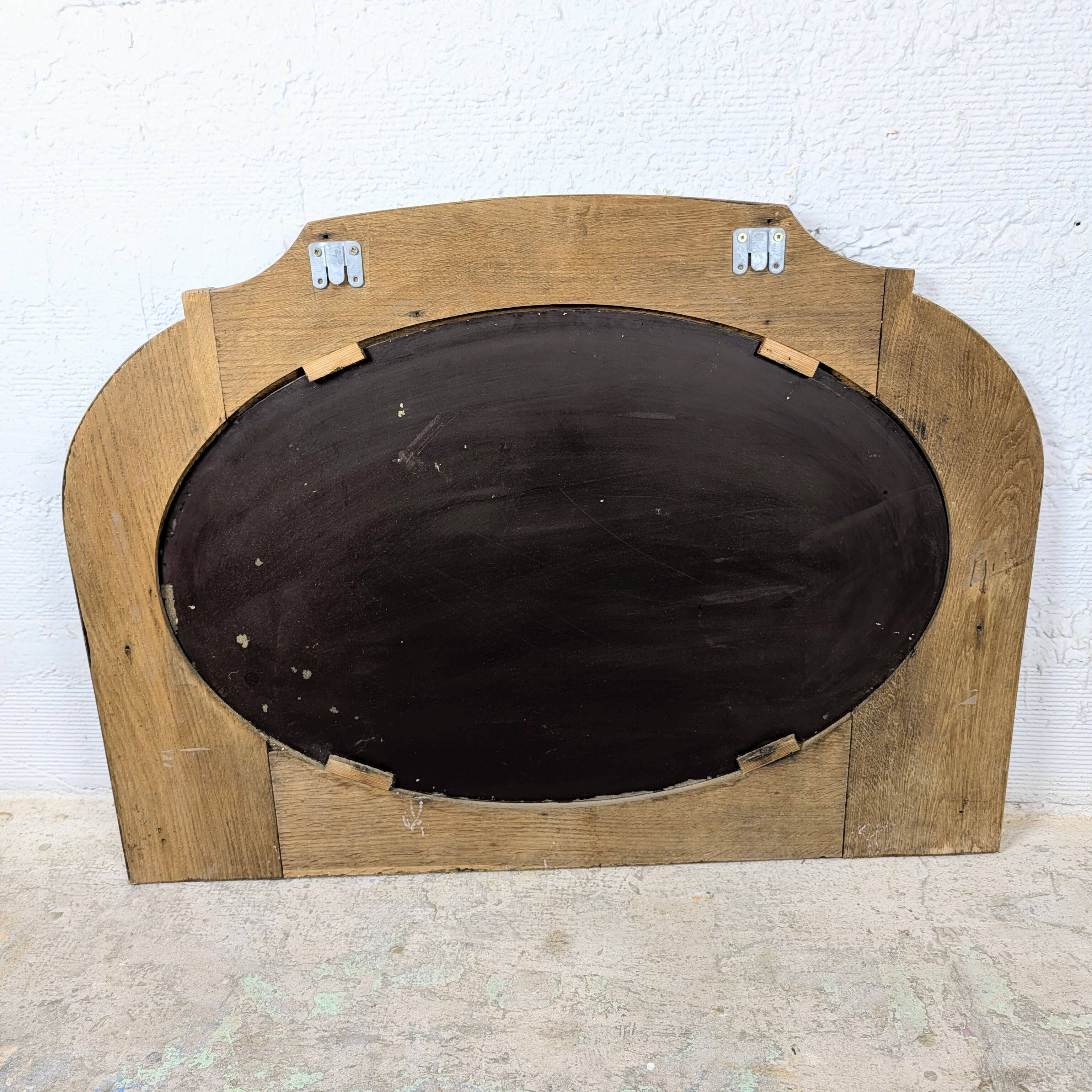 Carved oak mirror - 1930s