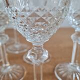 Service of 6 chissed wine glasses