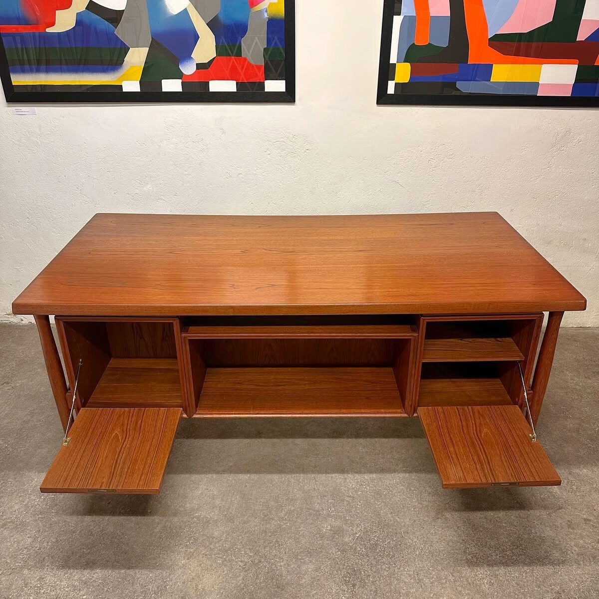 Danish double-sided desk in teak, 1960.